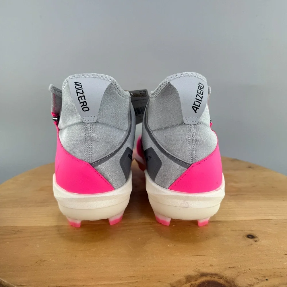 Adidas Adizero Impact+ TPU BSB Men's Size 12.5 Baseball Cleats Molded Pink Grey‎